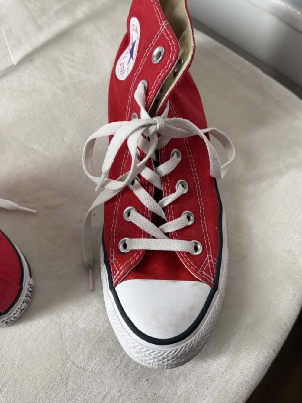 Converse Chuck Taylor All Star High Top Red Canvas Shoes Unisex M9621 W 8 Mens 6 - Picture 6 of 12